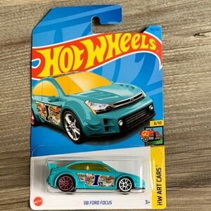 Hot Wheels 2008 Ford Focus HW I Art Car Diecast Hotwheels 2023 Mainline New